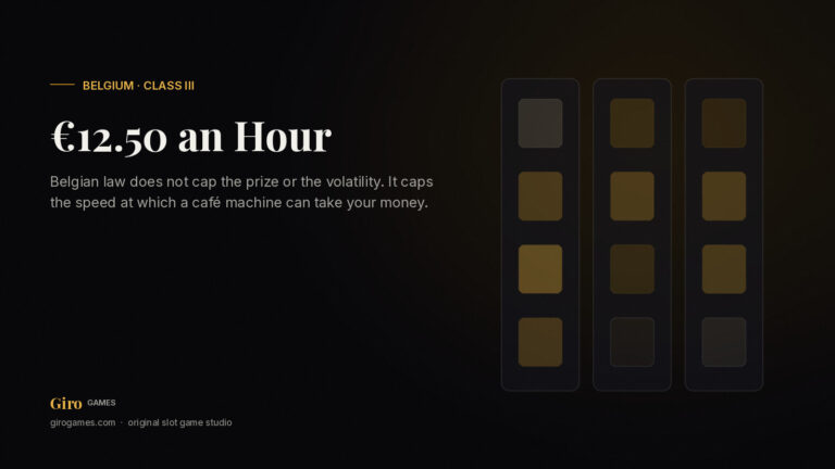 Giro Games cover: Belgium's €12.50 hourly loss limit on Class III café slot machines