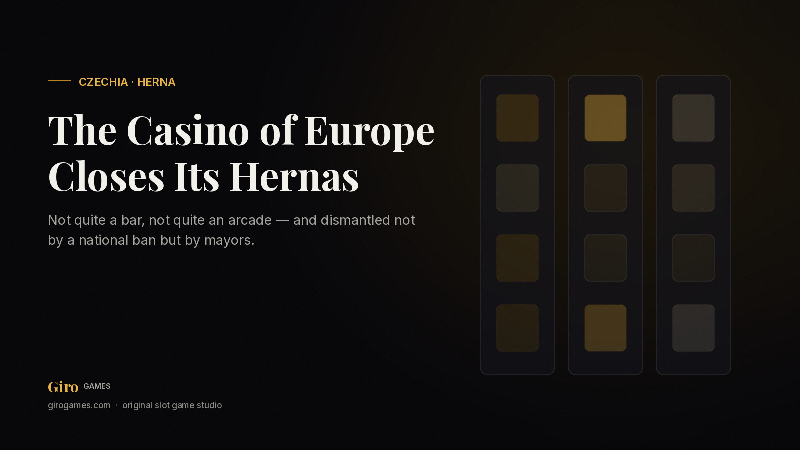 Giro Games cover: the decline of the Czech herna and municipal gambling control