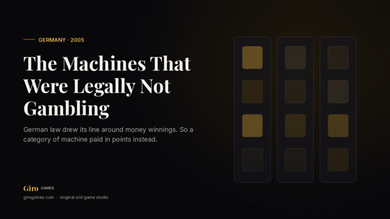 The Machines That Were Legally Not Gambling — Giro Games — original slot games studio