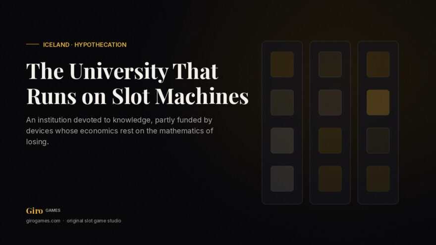 Giro Games cover: the Icelandic university lottery funded by slot machines