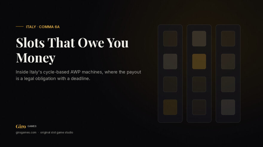 Giro Games cover: Italian comma 6a AWP cycle-based slot machines explained
