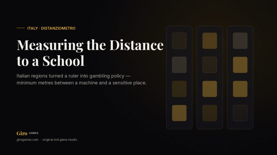 Giro Games cover: Italy's distanziometro distance rule for slot machine venues