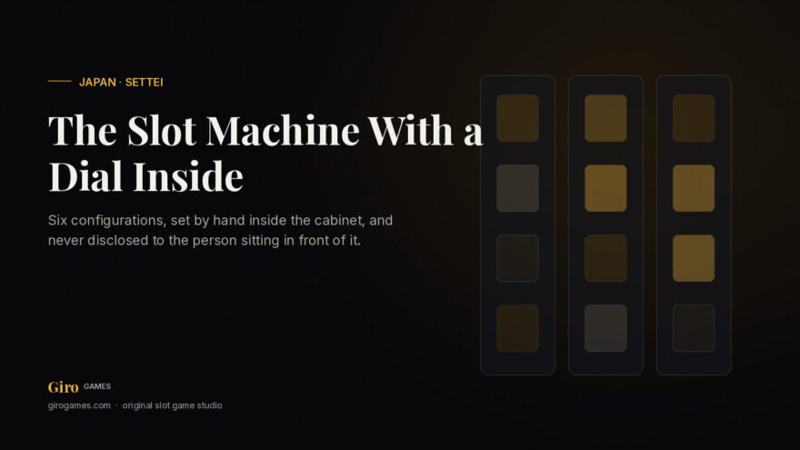 Giro Games cover: the Japanese pachislot settei 1 to 6 configuration system explained