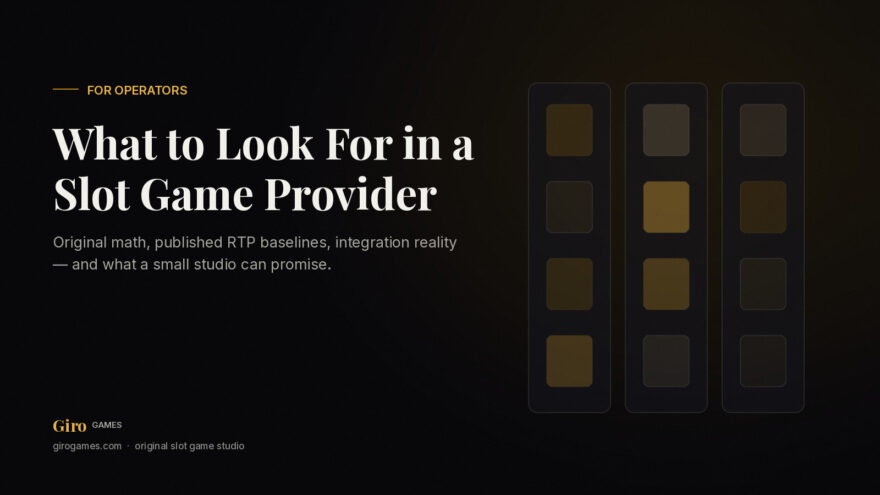 Giro Games cover: what casino operators should look for in a slot game provider