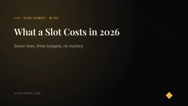 What a Slot Costs in 2026 — Giro Games — original slot games studio