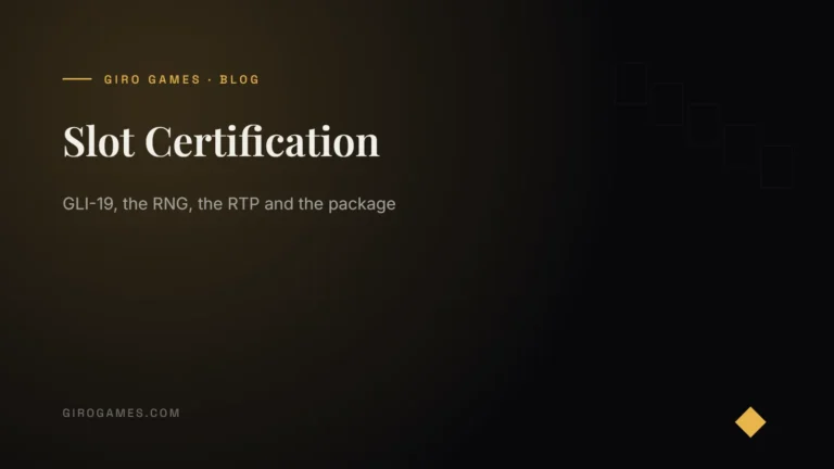 Slot Certification — Giro Games — original slot games studio