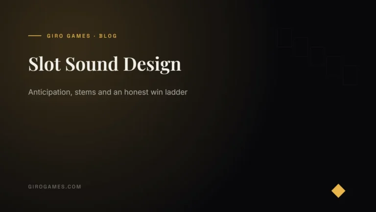 Slot Sound Design — Giro Games — original slot games studio