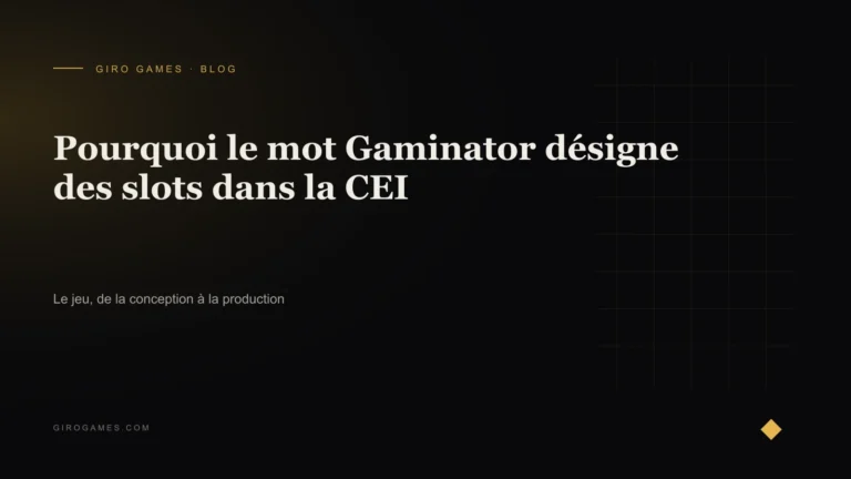Couverture de l'article : Pourquoi le mot Gaminator désigne des slots dans la CEI
