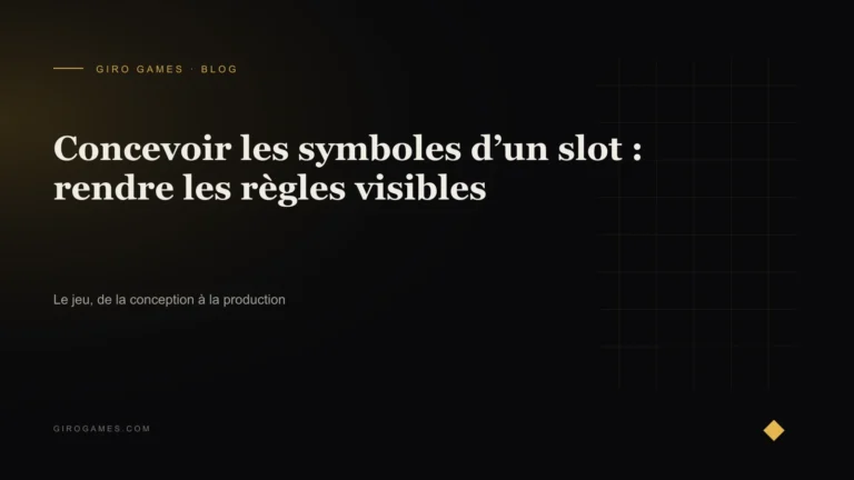 Couverture de l'article : Concevoir les symboles d’un slot : rendre les règles visibles