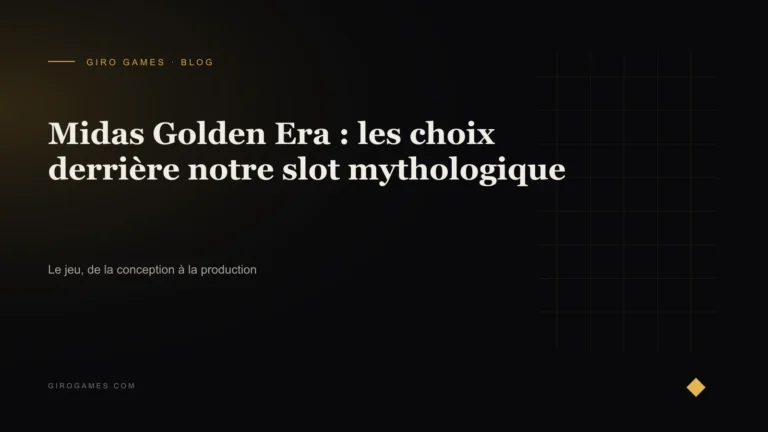 Couverture de l'article : Midas Golden Era : les choix derrière notre slot mythologique