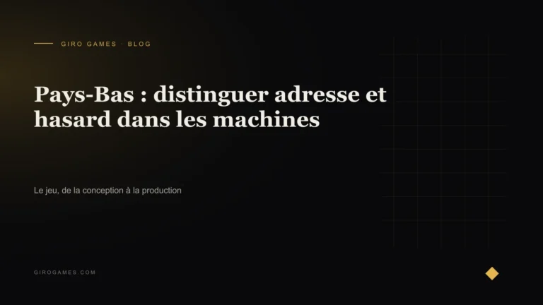 Couverture de l'article : Pays-Bas : distinguer adresse et hasard dans les machines