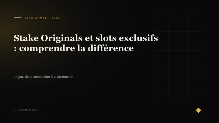 Couverture de l'article : Stake Originals et slots exclusifs : comprendre la différence