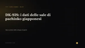 Copertina dell'articolo: DK-SIS: i dati delle sale di pachinko giapponesi