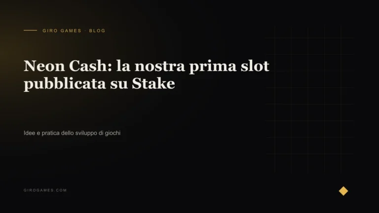 Copertina dell'articolo: Neon Cash: la nostra prima slot pubblicata su Stake