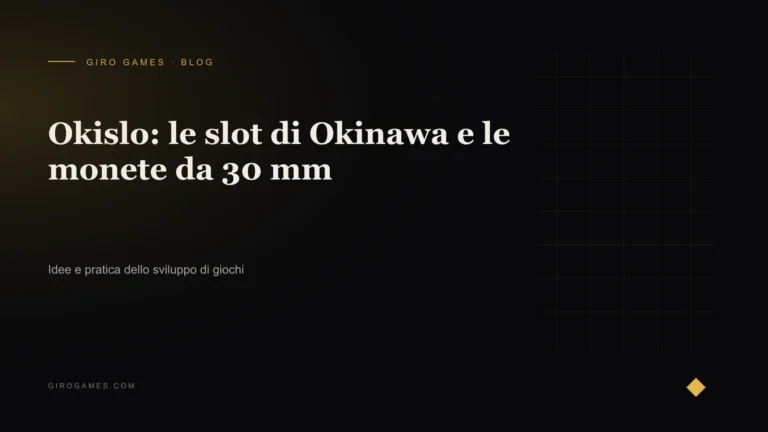 Copertina dell'articolo: Okislo: le slot di Okinawa e le monete da 30 mm
