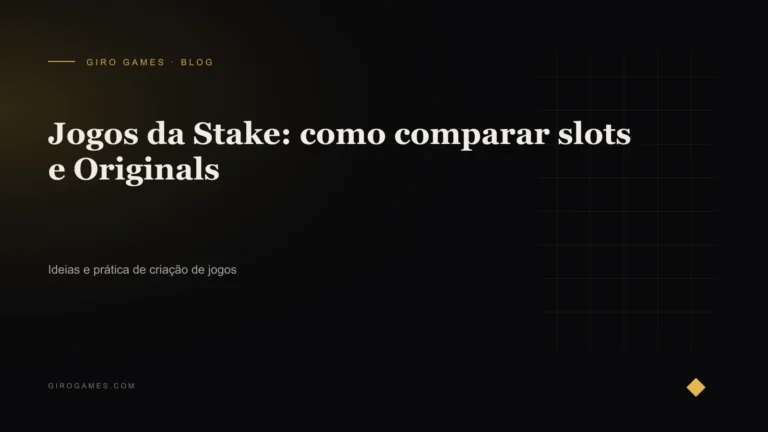 Capa do artigo: Jogos da Stake: como comparar slots e Originals