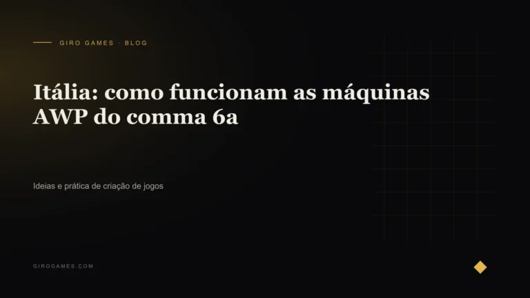 Capa do artigo: Itália: como funcionam as máquinas AWP do comma 6a