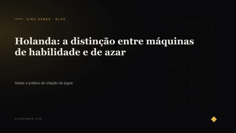 Capa do artigo: Holanda: a distinção entre máquinas de habilidade e de azar