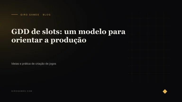 Capa do artigo: GDD de slots: um modelo para orientar a produção