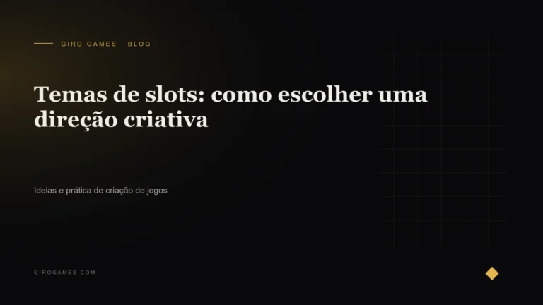 Capa do artigo: Temas de slots: como escolher uma direção criativa