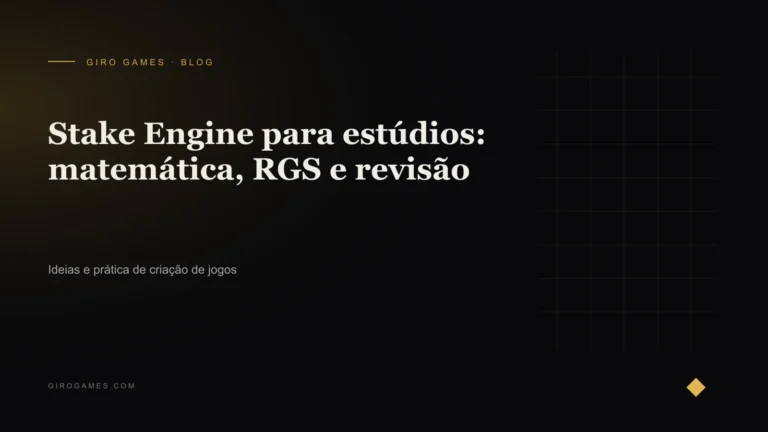 Capa do artigo: Stake Engine para estúdios: matemática, RGS e revisão