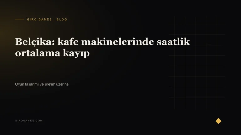 Makale kapağı: Belçika: kafe makinelerinde saatlik ortalama kayıp