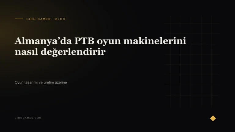 Makale kapağı: Almanya’da PTB oyun makinelerini nasıl değerlendirir