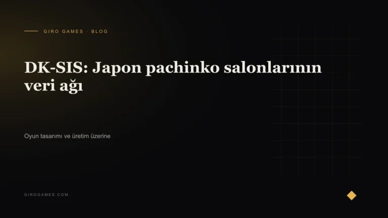 Makale kapağı: DK-SIS: Japon pachinko salonlarının veri ağı