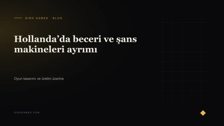 Makale kapağı: Hollanda’da beceri ve şans makineleri ayrımı