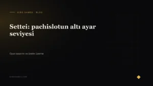 Makale kapağı: Settei: pachislotun altı ayar seviyesi