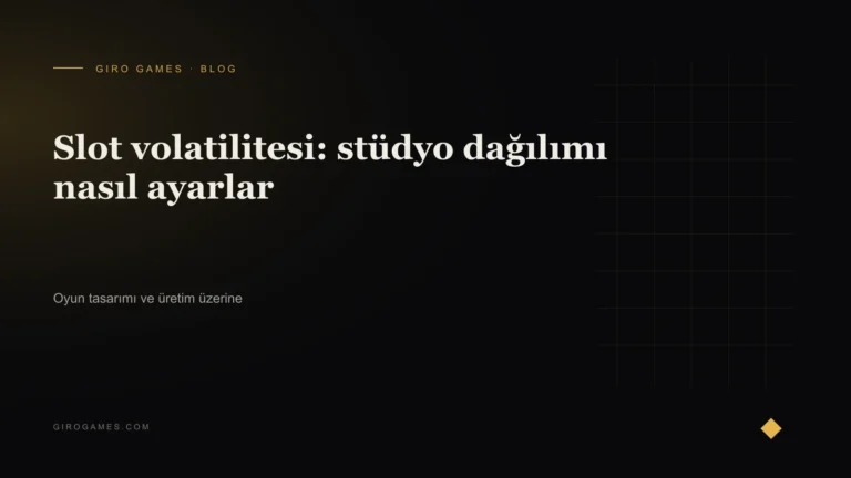 Makale kapağı: Slot volatilitesi: stüdyo dağılımı nasıl ayarlar