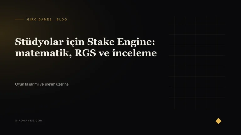 Makale kapağı: Stüdyolar için Stake Engine: matematik, RGS ve inceleme