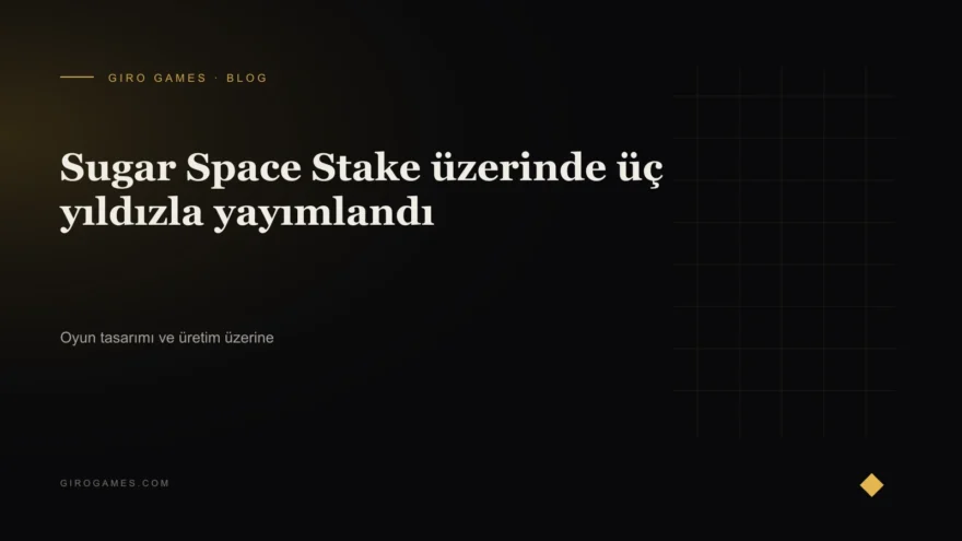 Makale kapağı: Sugar Space Stake üzerinde üç yıldızla yayımlandı