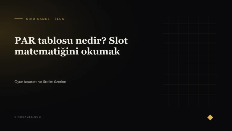 Makale kapağı: PAR tablosu nedir? Slot matematiğini okumak